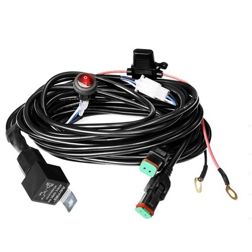 Kabel mit Schalter für LEDlife Arbeitsleuchte - Für 2 Lampen, 2x15A, DT06-2S Stecker