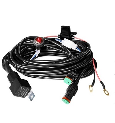 Kabel mit Schalter für LEDlife Arbeitsleuchte - Für 2 Lampen, 2x15A, DT06-2S Stecker