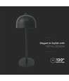 V-Tac Wiederaufladbare Tischlampe 3in1 - CCT, schwarz, IP20, Touch-dimmbar