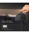 V-Tac Wiederaufladbare Tischlampe 3in1 - CCT, schwarz, IP20, Touch-dimmbar