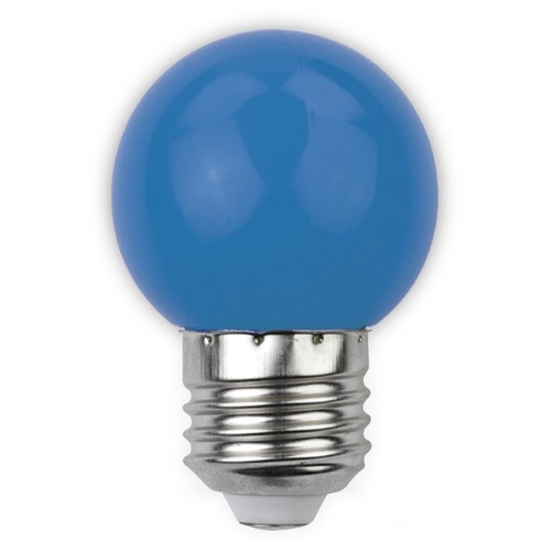 1W Farbige LED Kronenlampe - Blau, mattiert, E27