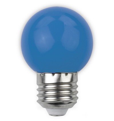 1W Farbige LED Kronenlampe - Blau, mattiert, E27