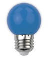 1W Farbige LED Kronenlampe - Blau, mattiert, E27