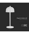 V-Tac Wiederaufladbare Tischlampe 3in1 - CCT, weiß, IP20, Touch-dimmbar