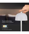 V-Tac Wiederaufladbare Tischlampe 3in1 - CCT, weiß, IP20, Touch-dimmbar