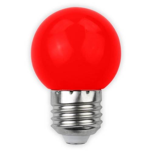 E27 1W LED Tropfenlampe - Rot, mattiert