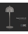 V-Tac Wiederaufladbare Tischlampe 3in1 - CCT, grau, IP20, Touch-dimmbar