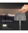 V-Tac Wiederaufladbare Tischlampe 3in1 - CCT, grau, IP20, Touch-dimmbar