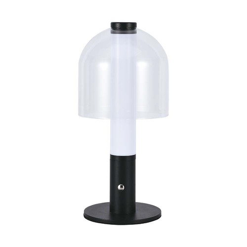 2W LED Tischleuchte, wiederaufladbar - Touch dimmbar, 3-in-1 CCT, schwarz, USB, inkl. Batterie