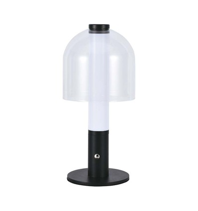2W LED Tischleuchte, wiederaufladbar - Touch dimmbar, 3-in-1 CCT, schwarz, USB, inkl. Batterie
