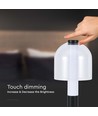 2W LED Tischleuchte, wiederaufladbar - Touch dimmbar, 3-in-1 CCT, schwarz, USB, inkl. Batterie