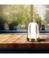 1W wiederaufladbare LED Tischleuchte, touch dimmbar - 3-in-1 CCT, French Gold, 1800mAh Akku, Höhe 19cm