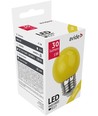 E27 1W LED Tropfenlampe - Gelb, mattiert