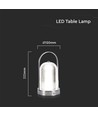 1W wiederaufladbare LED Tischleuchte, 3-in-1 CCT - Touch dimmbar, USB-C, 6-8 Stunden Akku, Antik-Finish