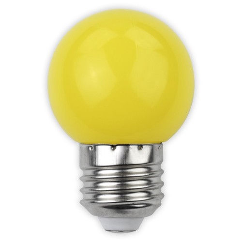 E27 1W LED Tropfenlampe - Gelb, mattiert