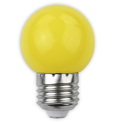 E27 1W LED Tropfenlampe - Gelb, mattiert