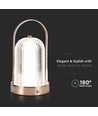 1W wiederaufladbare LED Tischleuchte, Antik-Bronze - 3-in-1 CCT, dimmbar, 5V, 1800mAh Akku, Höhe 19cm