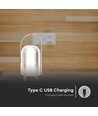 1W wiederaufladbare LED Tischleuchte, Antik-Bronze - 3-in-1 CCT, dimmbar, 5V, 1800mAh Akku, Höhe 19cm