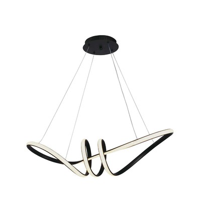 72cm 24W dekorative LED Pendelleuchte - Schwarz, 3240lm, 3000K, IP20, inkl. Leuchtmittel