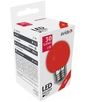E27 1W LED Tropfenlampe - Rot, mattiert