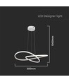 20W LED Pendelleuchte, Ø50cm - 127lm/W, weiß, rund, 3000K, inkl. Leuchtmittel