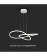 20W LED Pendelleuchte, Ø50cm - 127lm/W, weiß, rund, 3000K, inkl. Leuchtmittel