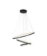 32W LED Pendelleuchte mit 3 Ringen - Schwarz, 3000K, 600x400x200mm, dekorative Deckenleuchte