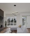 32W LED Pendelleuchte mit 3 Ringen - Schwarz, 3000K, 600x400x200mm, dekorative Deckenleuchte