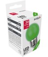 E27 1W LED Tropfenlampe - Grün, mattiert