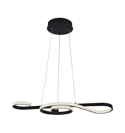 18W LED Pendelleuchte, Violin-Design - 700x250mm, 3000K, schwarz, dekorative Deckenleuchte