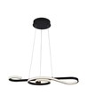 18W LED Pendelleuchte, Violin-Design - 700x250mm, 3000K, schwarz, dekorative Deckenleuchte