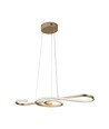 18W dekorative LED Pendelleuchte - L700x250mm, gold, violinförmig, 3000K