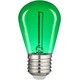 E27 0,6W LED Tropfenlampe - Grün, Kohlefaden