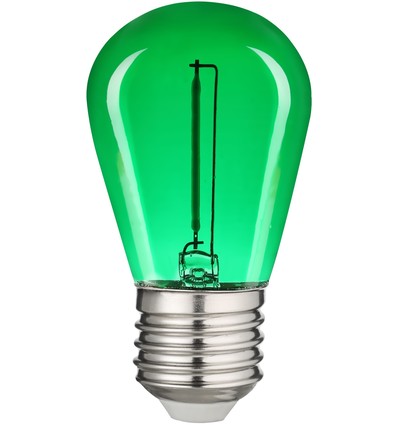E27 0,6W LED Tropfenlampe - Grün, Kohlefaden