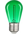 E27 0,6W LED Tropfenlampe - Grün, Kohlefaden
