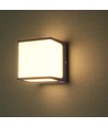 8W LED Wandleuchte - IP65, braun, quadratisch, inkl. Leuchtmittel