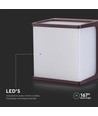8W LED Wandleuchte - IP65, braun, quadratisch, inkl. Leuchtmittel