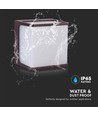 8W LED Wandleuchte - IP65, braun, quadratisch, inkl. Leuchtmittel