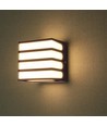 8W LED Wandleuchte, braun - IP65, 4000K, eckig, Außenbereich