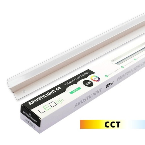 Outlet: 90 cm LED Troldtekt-Schiene, CCT - 27W, Akustilight, versenkt, 24V