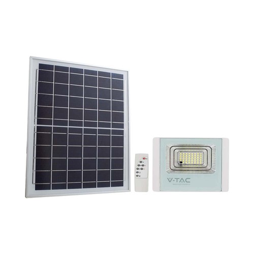 25W Solar LED Fluter - 550lm, IP65, schwarz, inkl. Solarpanel und Fernbedienung