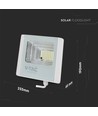 40W LED Solar Fluter mit Solarpanel - 4000K, IP65, Fernbedienung, Außenbereich, 3.2V