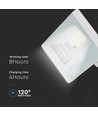 20W Solarpanel LED-Flutlichtstrahler - 4000K, Weißes Gehäuse