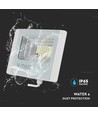 20W Solarpanel LED-Flutlichtstrahler - 4000K, Weißes Gehäuse