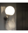 E27 Außenwandleuchte - Schwarz, IP44, Opalkugel, Ø20cm, ohne Leuchtmittel