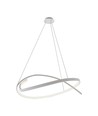 48W LED-Pendelleuchte, weißes Ring-Design - Dimmbar, 5150lm, IP20, höhenverstellbar 80-120cm