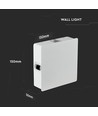 4W quadratische LED Wandleuchte - IP65, weiß, 4000K, 428lm