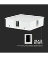 4W quadratische LED Wandleuchte - IP65, weiß, 4000K, 428lm
