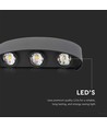 6W Wandleuchte - LED, 4000K, Sandgestrahlt