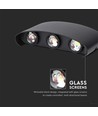 6W Wandleuchte - LED, 4000K, Sandgestrahlt